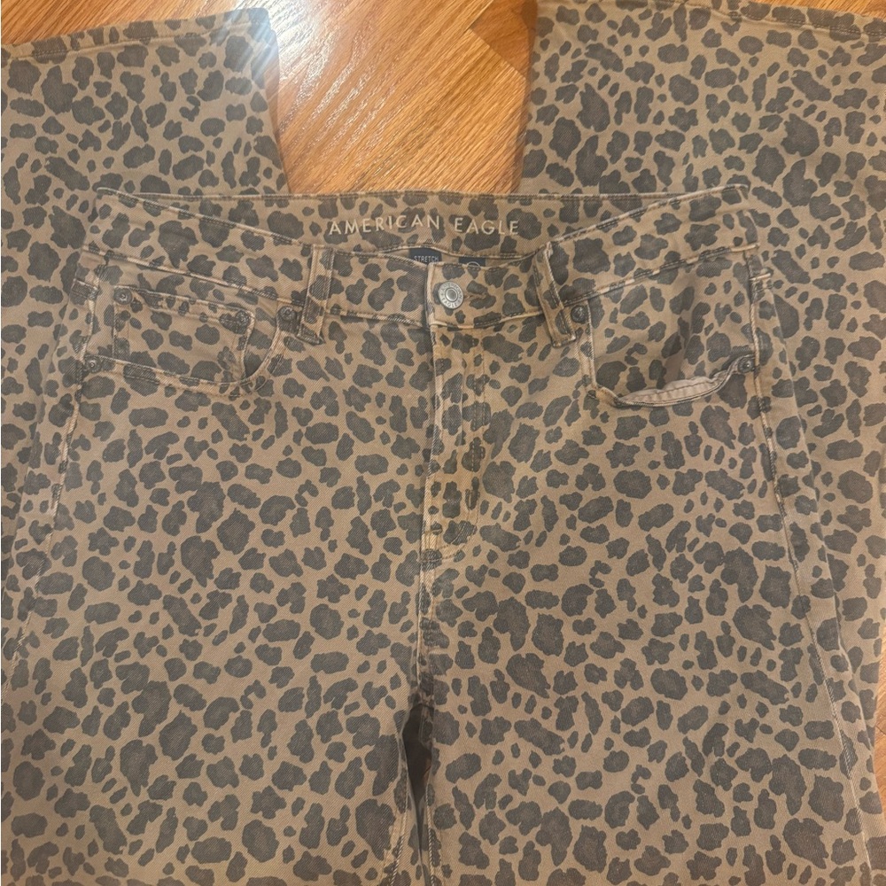 American Eagle Outfitters Brown and Black Leopard Print Pants